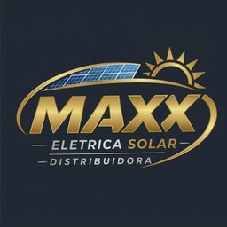 Logotipo MAXX Elétrica Solar Distribuidora